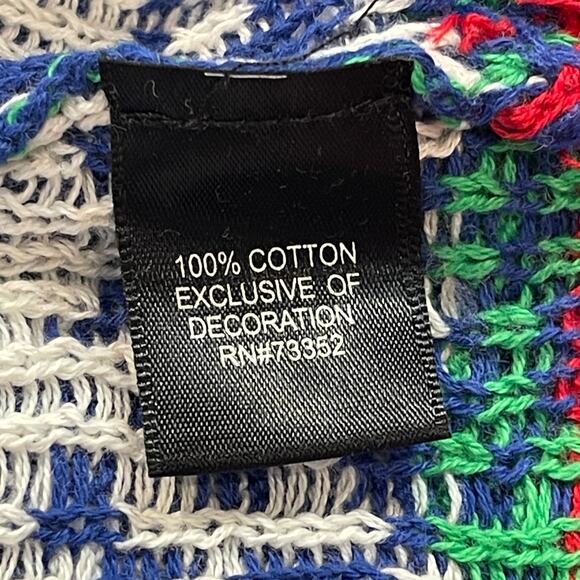 Blizzard Bay Santa Rides A T-Rex Ugly Christmas Sweater Size Med NWOT - Picture 5 of 6